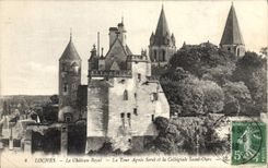 CPA Loches le Chateau Royal la Tour Agnes Sorel et la Collegiale Saint Ours 