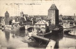 CPA Strasburg vue prise de Ponts Couverts 