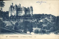 CPA Pierrefonds le Chateau et l'Eglise 