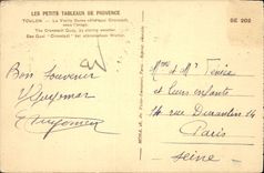 CPA Les petits Tableaux de Provence Toulon la Vieille Darse et le Quai Cronstadt sous l'orage Bateau