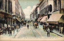 CPA Tours I et L la Rue Nationale Cote Sud 
