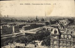 CPA Paris Panorama des 10 Ponts 