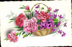 CPA Fantaisie Fleurs