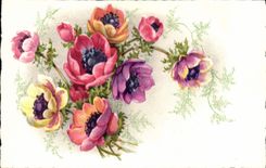 CPA Fantaisie Fleurs