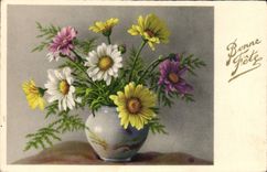 CPA Bonne Fete Fleurs