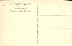 CPA Vichy Allier vue generale et Eglise Saint Louis 