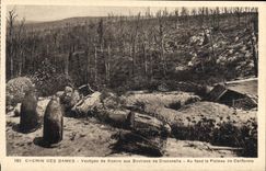 CPA Chemin des Dames Vestiges de Guerre aux Environs de Craonnelle au fond le Plateau de Californie 