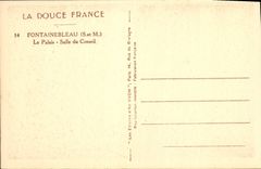 CPA Fontainebleau S et M le Palais Salle du Conseil 