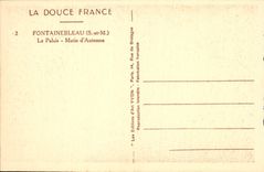 CPA Fontainebleau S et M le Palais Matin d'Automne 