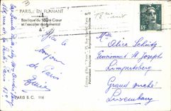 CPA Paris en Flanant Basilique du Sacre Coeur et l'escalier monumental 