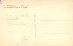 CPA Marseille le Vieux Port vu de Notre Dame de la Garde 