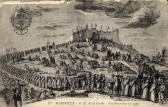 CPA Marseille N D de la Garde une Procession en 1777 