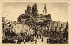 CPA Marseille N D de la Garde Procession de l'Inauguration le 5 Juin 1864 