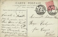 CPA Marseille Ascenseur de Notre Dame de la Garde la Sortie 