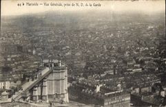 CPA Marseille vue generale prise de N D de la Garde 