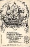 CPA Marseille N D de la Garde d'apres une gravure de 1520 avec une traduction ancienne du texte lati