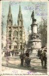 CPA Marseille L'Eglise des Reformes et Monument des Mobiles 