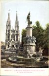 CPA Marseille Le Monument des Enfants des Bouches du Rhone et l'Eglise des Reformes 