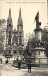 CPA Marseille Eglise des Reformes et Monument des Mobiles 