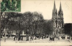 CPA Marseille Eglise des Reformes et Cours du Chapitre 