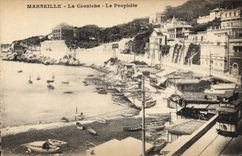 CPA Marseille La Corniche Le Prophete Tramway