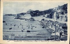 CPA Marseille La Corniche l'Anse du Prophete et le Restaurant 