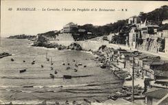 CPA Marseille La Corniche l'Anse du Prophete et le Restaurant 