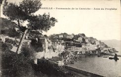 CPA Marseille Promenade de la Corniche Anse du Prophete 