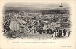 CPA Marseille Passerelle de l'Assemseur de Notre Dame de la Garde 