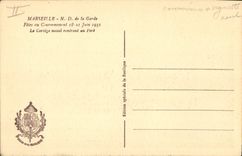 CPA Marseille N D de la Garde Fetes du Couronement 