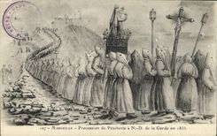 CPA Marseille Procession de Penitents a N D de la Garde 