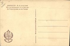 CPA Marseille N D de la Garde Fetes du Couronnement La Vierge couronne sur son Vaisseau 