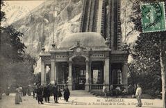 CPA Marseille Ascenseur de Notre Dame de la Garde la Gare du Depart 