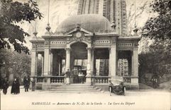 CPA Marseille Ascenseurs de N D de la Garde La Gare du Depart 