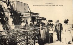 CPA Marseille Ascenseurs de Notre Dame de la Garde l'Arrivee 