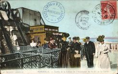 CPA Marseille Sortie de la Cabine de l'Ascenseur de N D de la Garde 