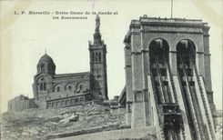 CPA Marseille Notre Dame de la Garde et les Ascenseurs 
