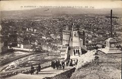 CPA Marseille Vue d'ensemble prise de Notre Dame de la Garde 