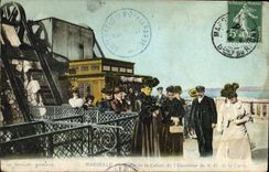 CPA Marseille Cabine de l'Ansenseurs de N D de la Garde 