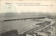 CPA Marseille Panorama de l'Entree du Port de la Joliette pris de la Grande Plateforme du Pont a Tra