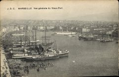 CPA Marseille Vue generale du Vieux Port 