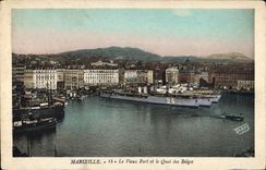 CPA Marseille Le Vieux Port et le Quai des Belges 