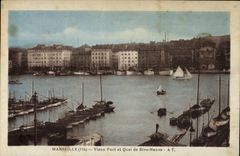 CPA Marseille Vieux Port et Quai de Rive Neuve 