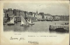 CPA Marseille l'Entree du Vieux Port 