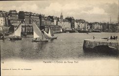 CPA Marseille l'Entree du Vieux Port 