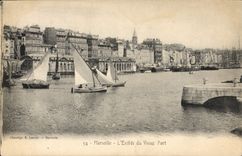 CPA Marseille l'Entree du Vieux Port 