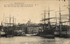 CPA Marseille Le Vieux Port et Notre Dame de la Garde 