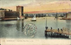 CPA Marseille Entree du Vieux Port 