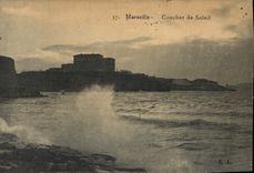 CPA Marseille Coucher de Soleil 