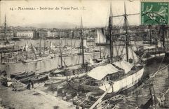 CPA Marseille Interieur du Vieux Port 